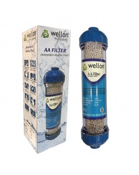 WELLON AntiOxidant Alkaline Filter 10 in 1 with pH Increase, Micro Clustering & ORP Reduction Suitable for All Types of Water purifiers.